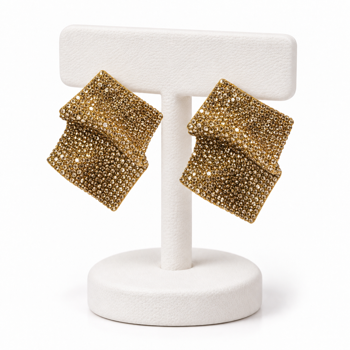 Aretes Glam Wave Dorados