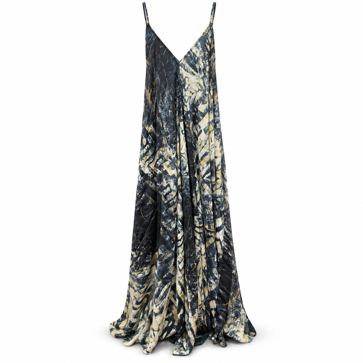 Vestido Boho Abstracto Mar