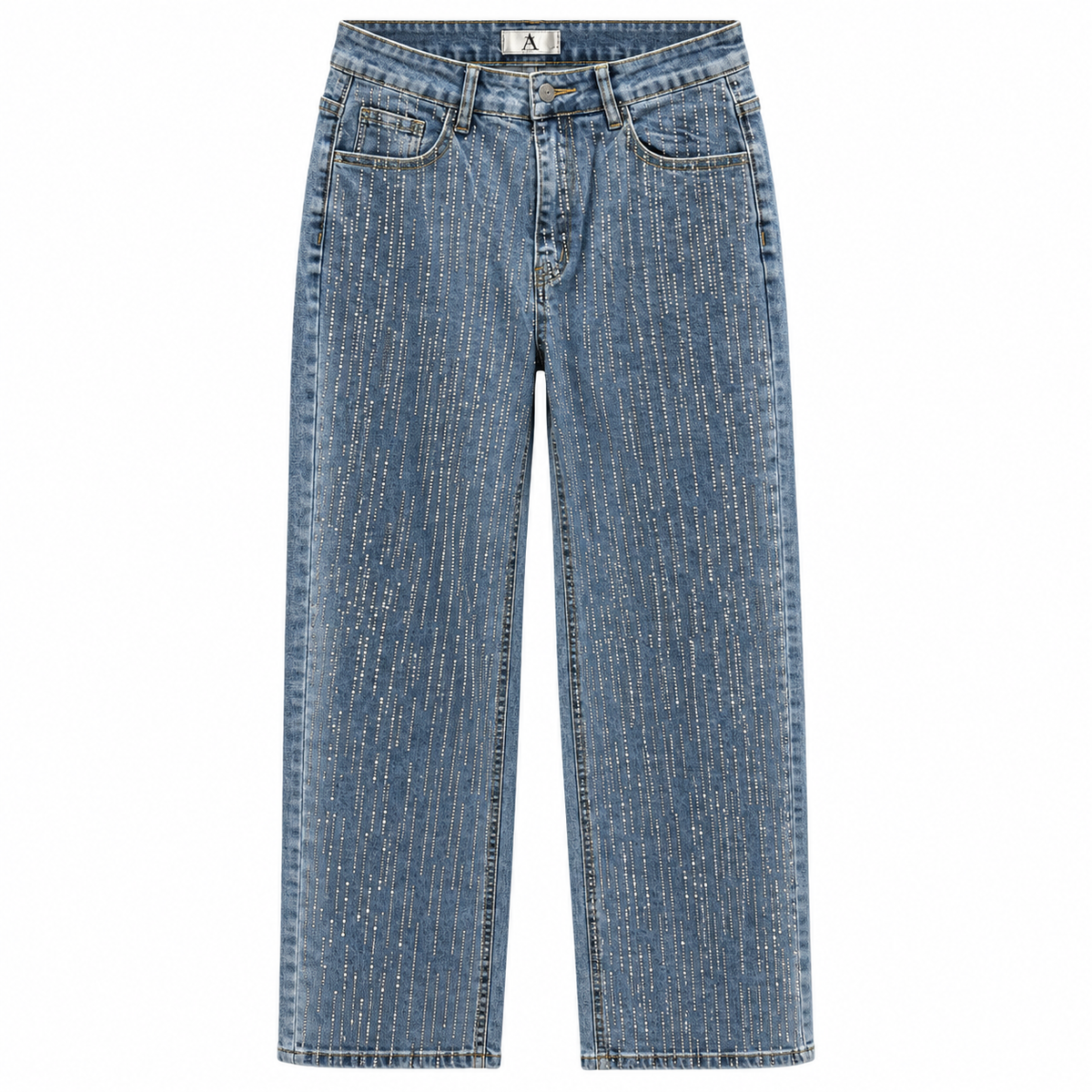 Jeans Wash con Rhinestones