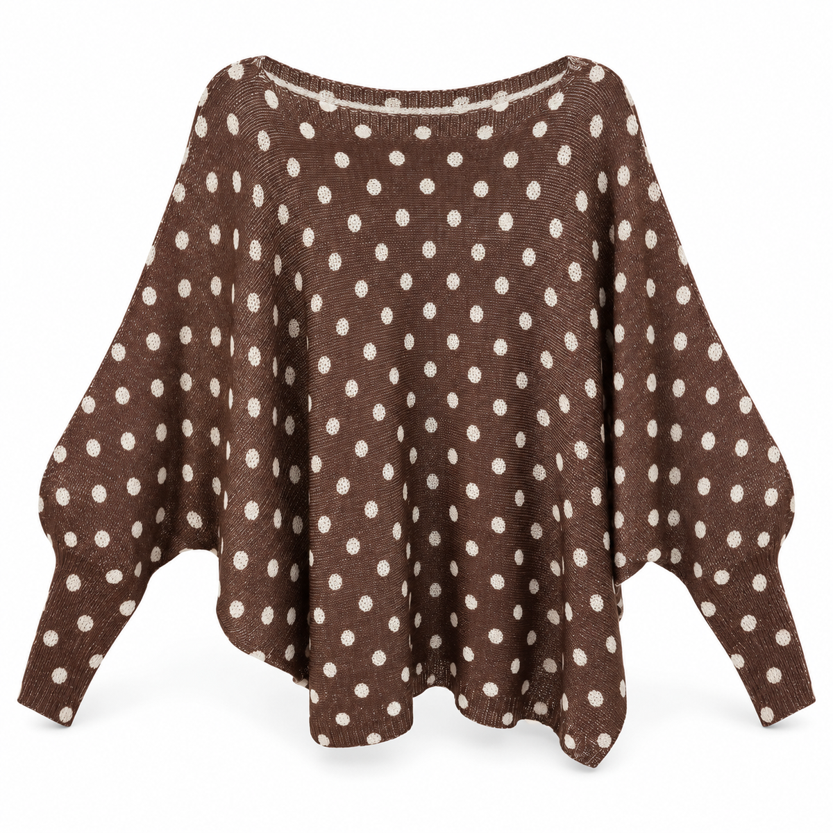Sueter Tejido Taupe de Lunares