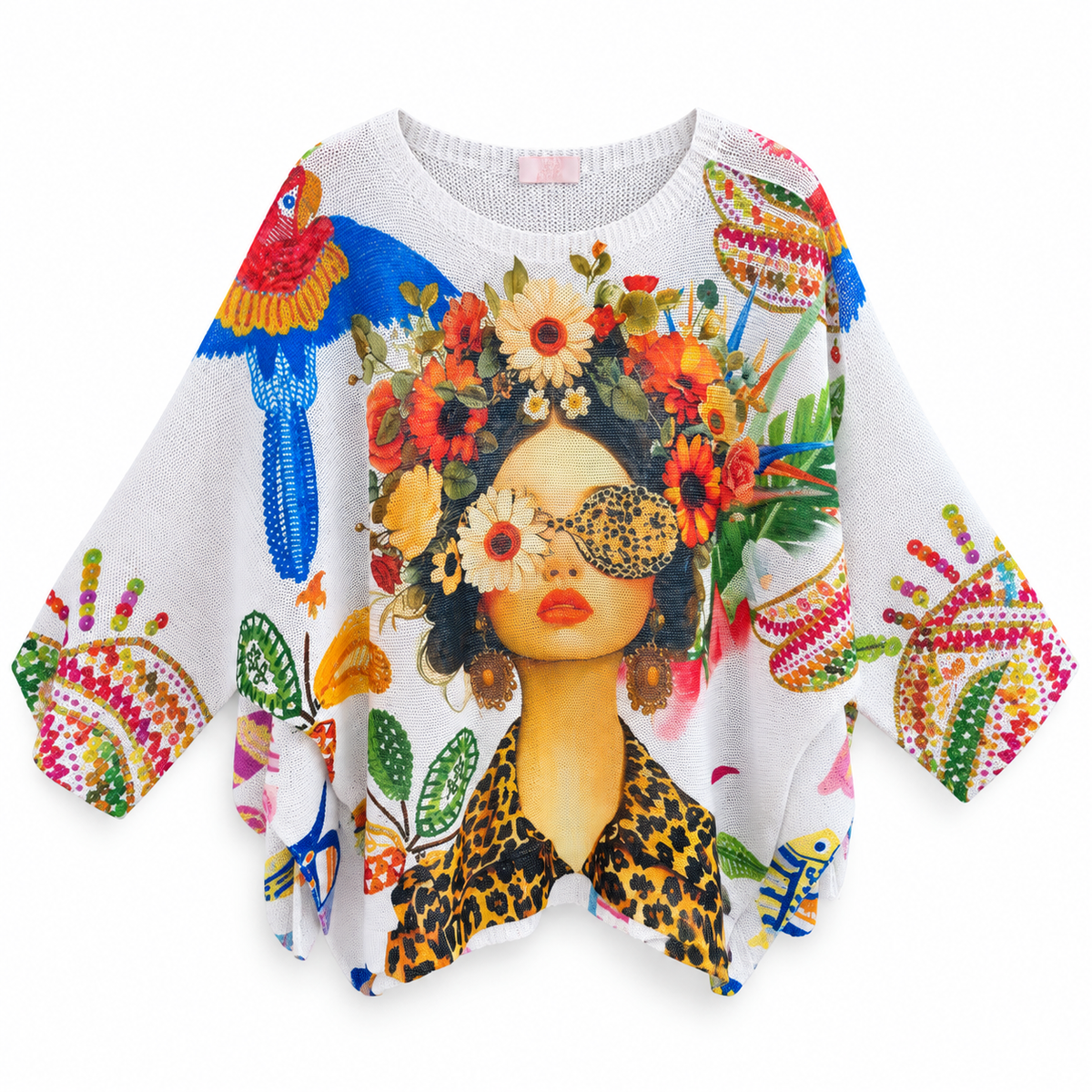 Mesh Estampado Floral Artístico