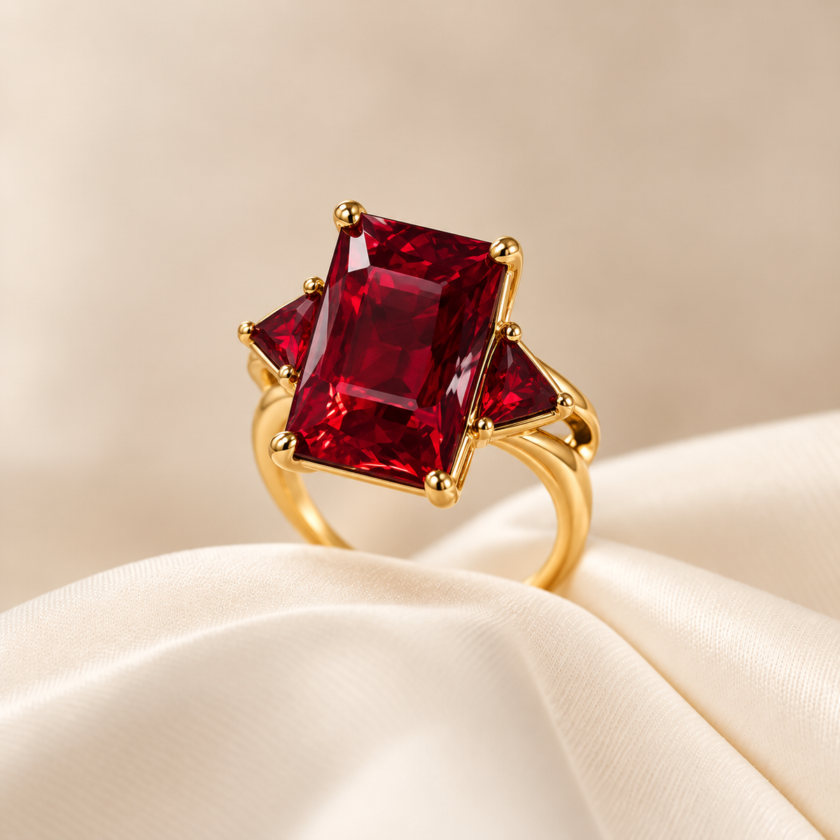 Anillo Gema Imperial Rojo