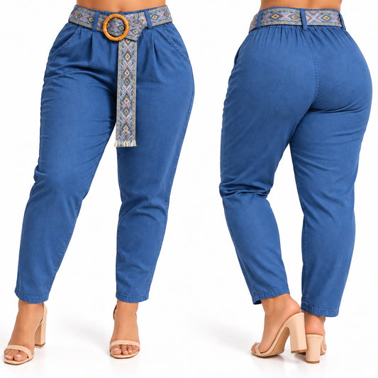 Pantalón Chartreuse con Cinturón – Colección Italiana