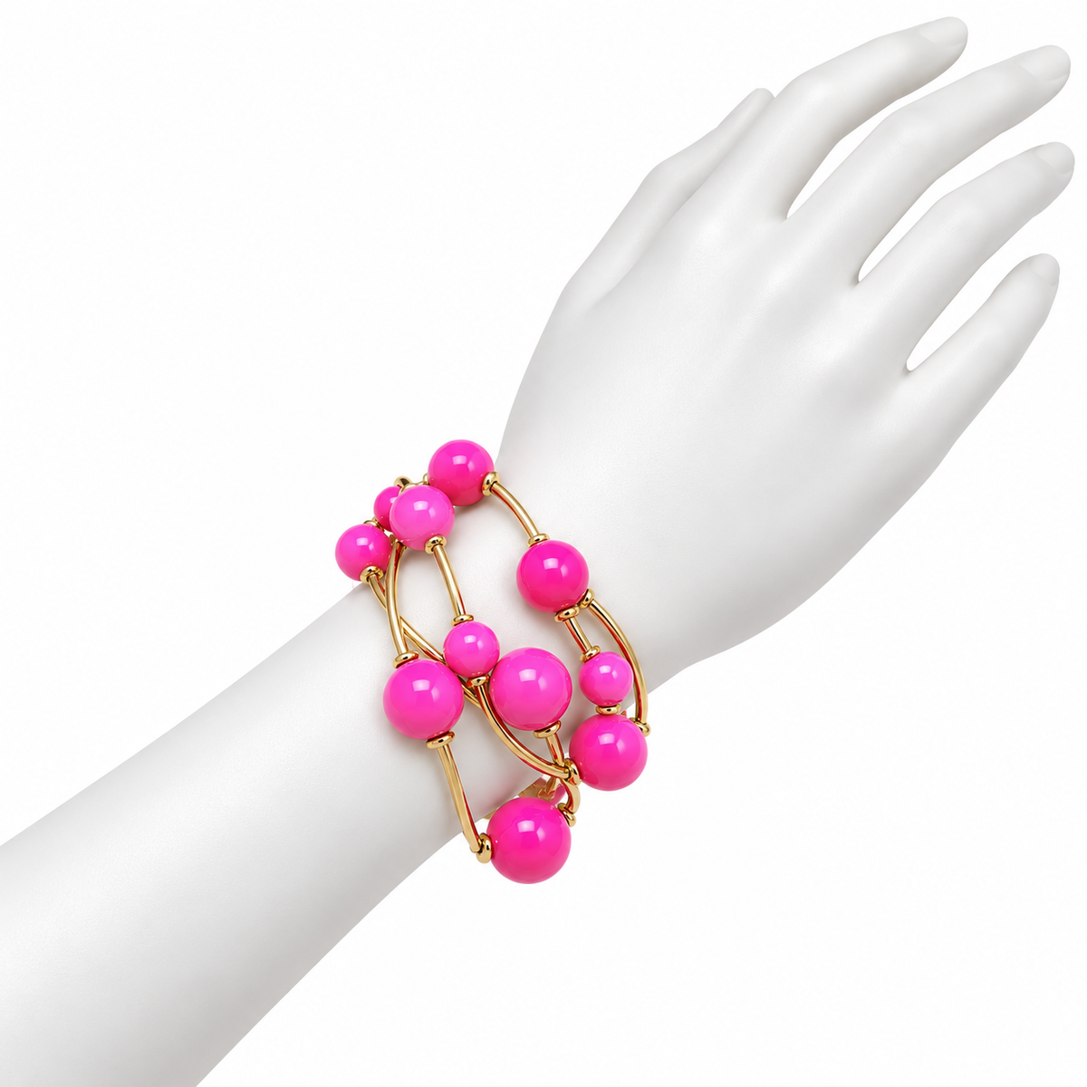Pulsera de Esferas Rosa