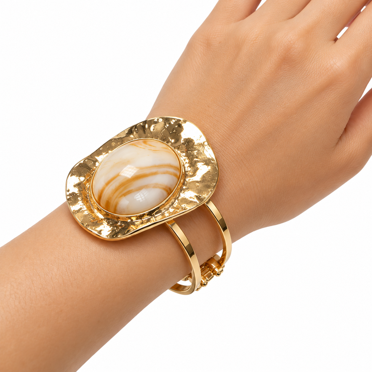 Pulsera Piedra Crema