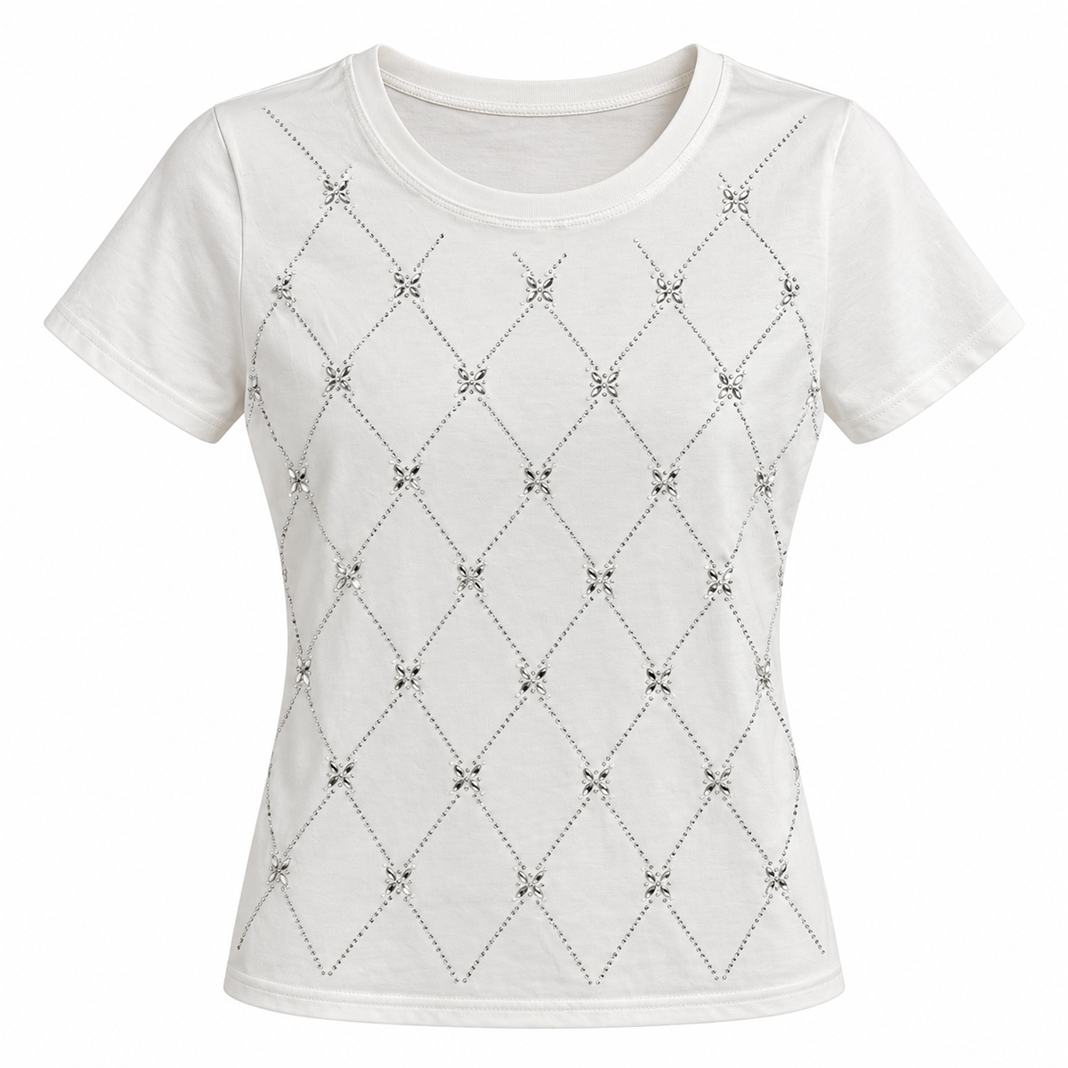Camiseta con Diseño de Brillos B336