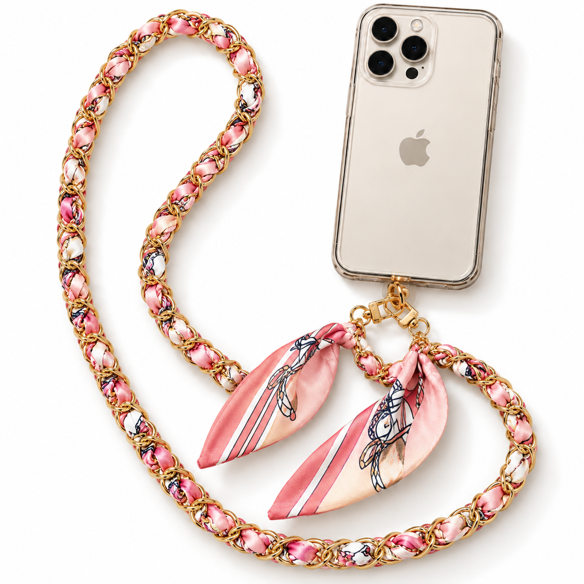 Cadena para Celular con Pañuelo – Rosa