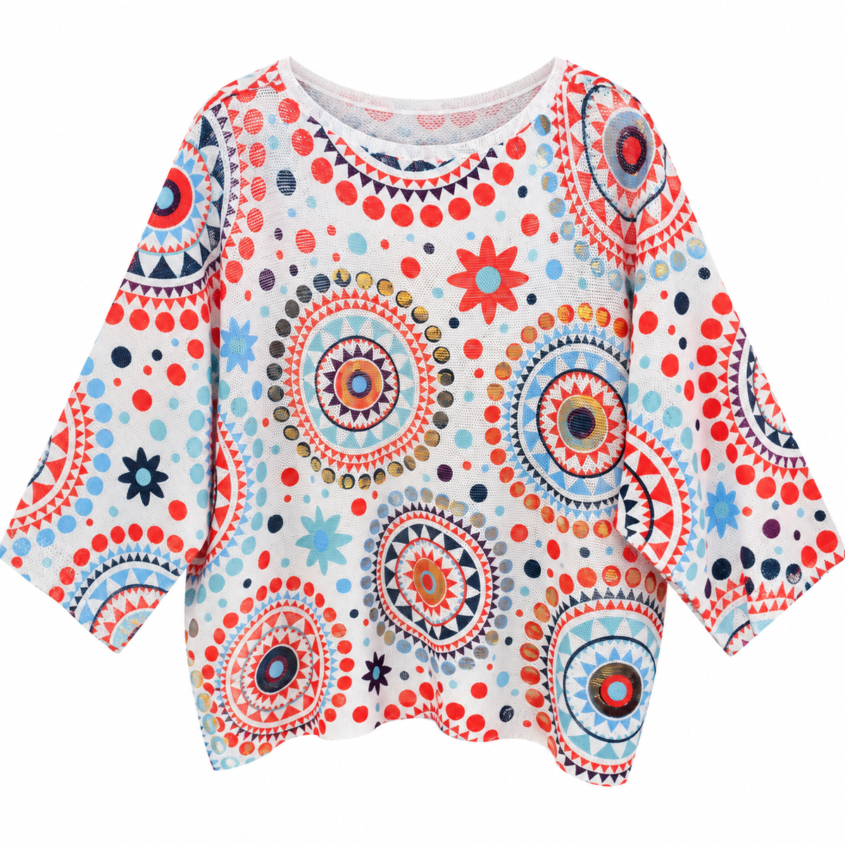 Suéter Tejido Mandala Multicolor
