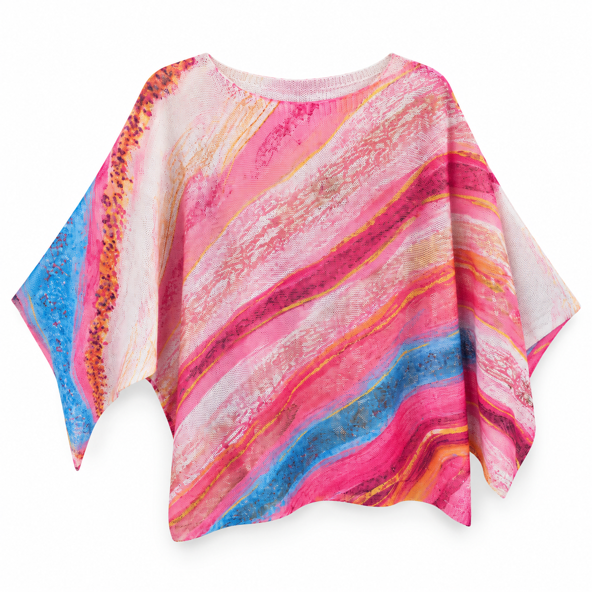 Suéter Tejido Estampado Acuarela Multicolor