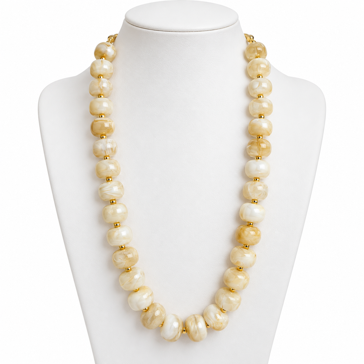 Collar Marfil Marmoleado