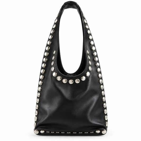 Bolso Hobo Studs Negro