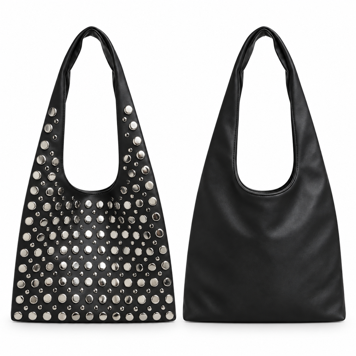 Bolso Hobo Studs Negro