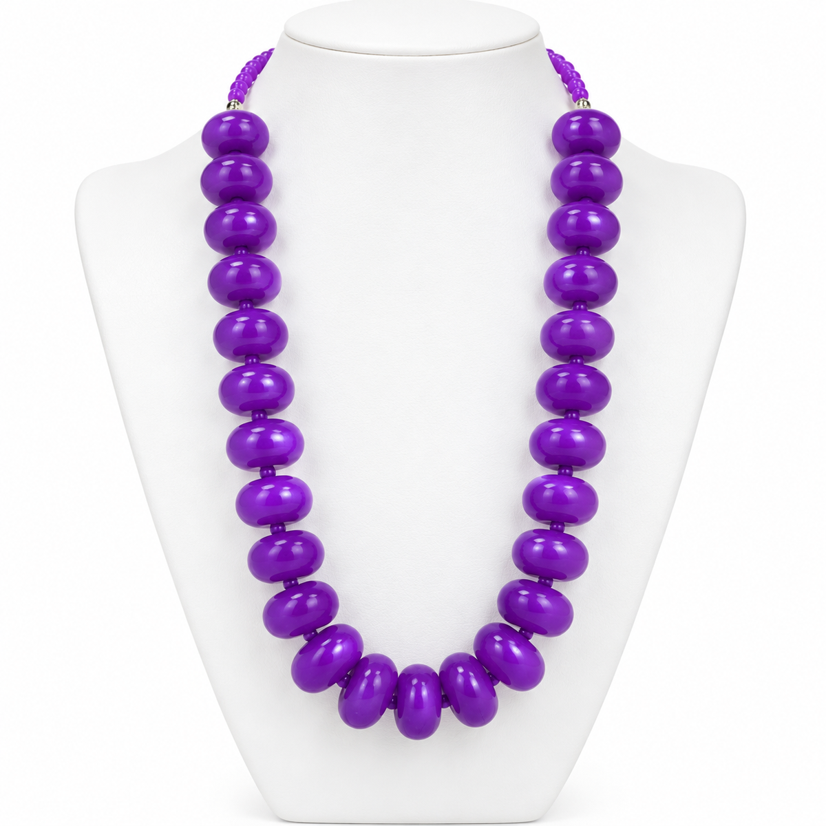 Collar de Cuentas Moradas