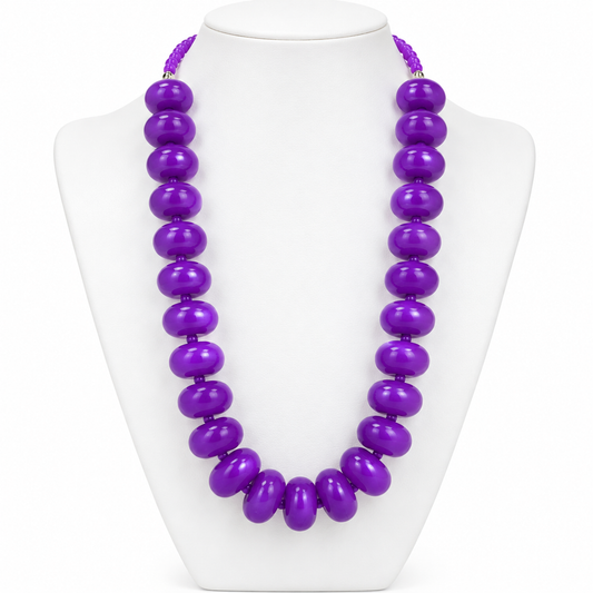Collar de Cuentas Moradas