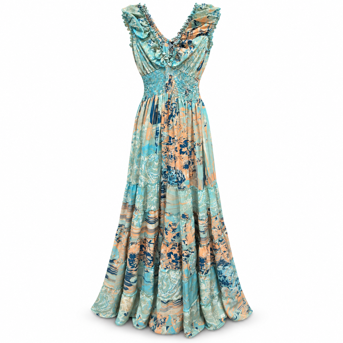 Vestido Boho Aqua