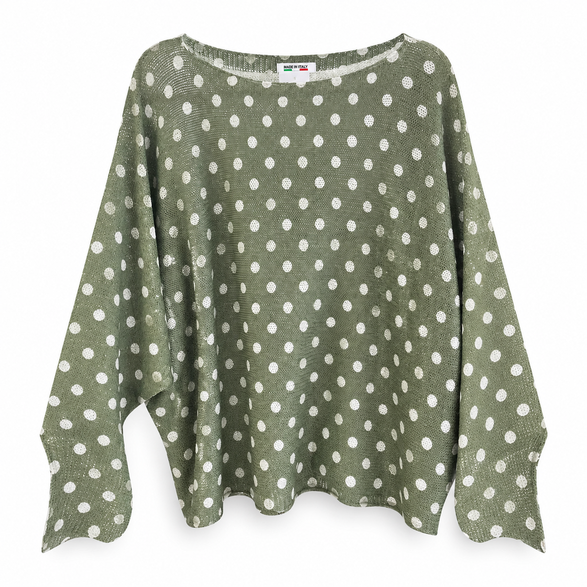 Sueter Tejido Taupe de Lunares