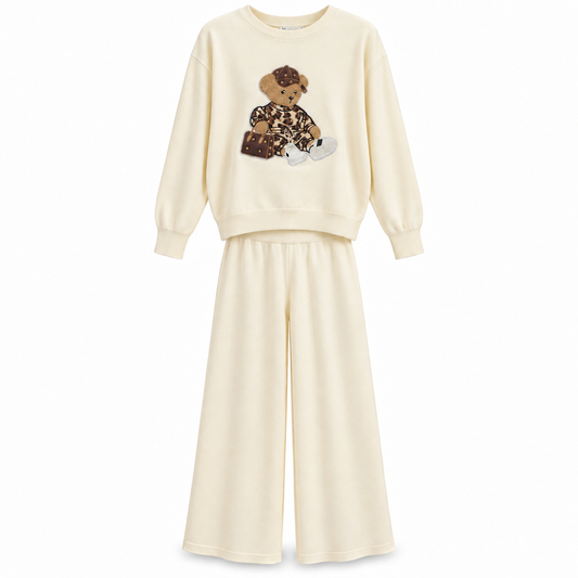 Conjunto Polo Bear – Crema