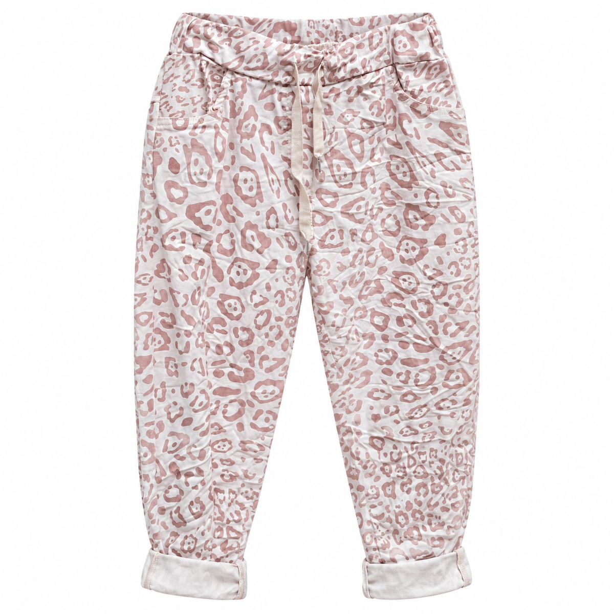 Pantalón Animal Print Rosa Suave – Colección Italiana