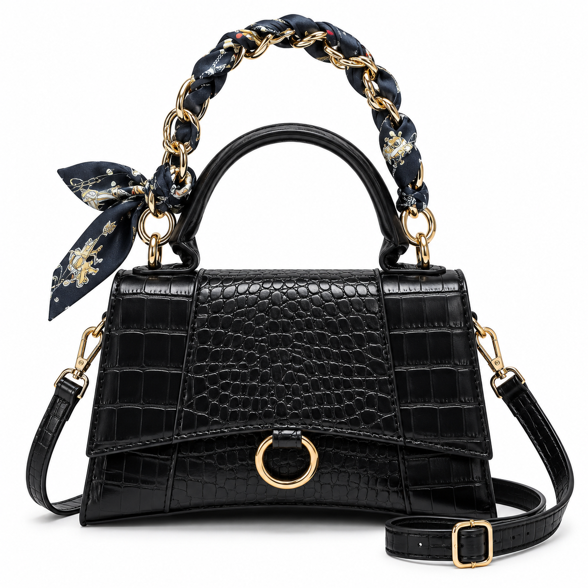 Bolso Croco Scarf