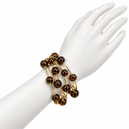 Pulsera de Esferas Animal Print