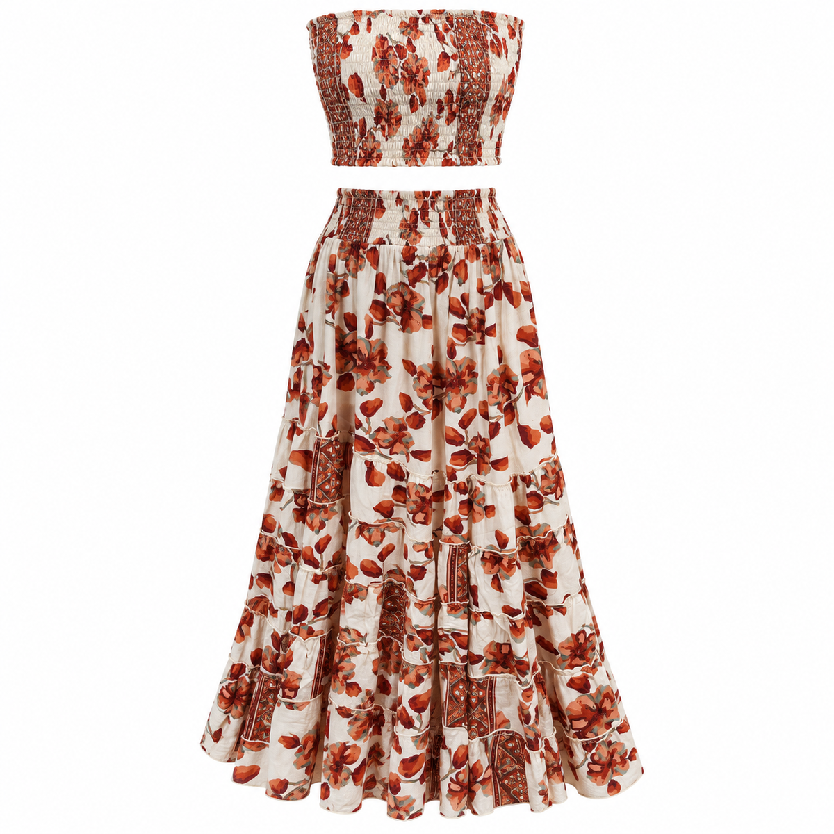 Set Floral Terracota