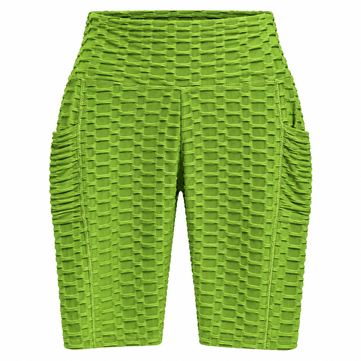 Short Biker Verde Texturizado