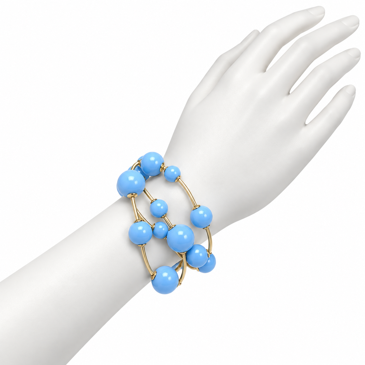 Pulsera de Esferas Celeste