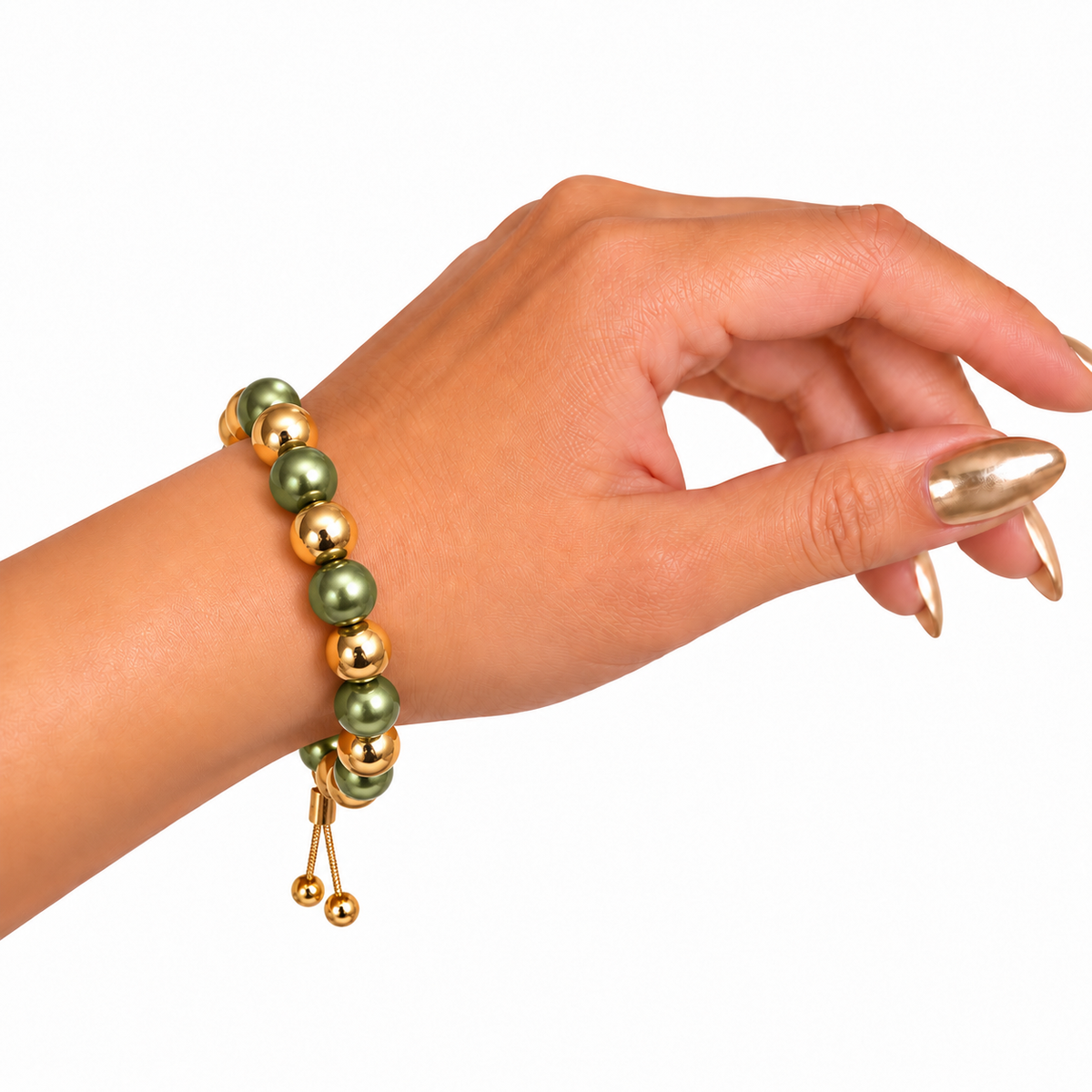 Pulsera Alma Oro Brasilero Verde