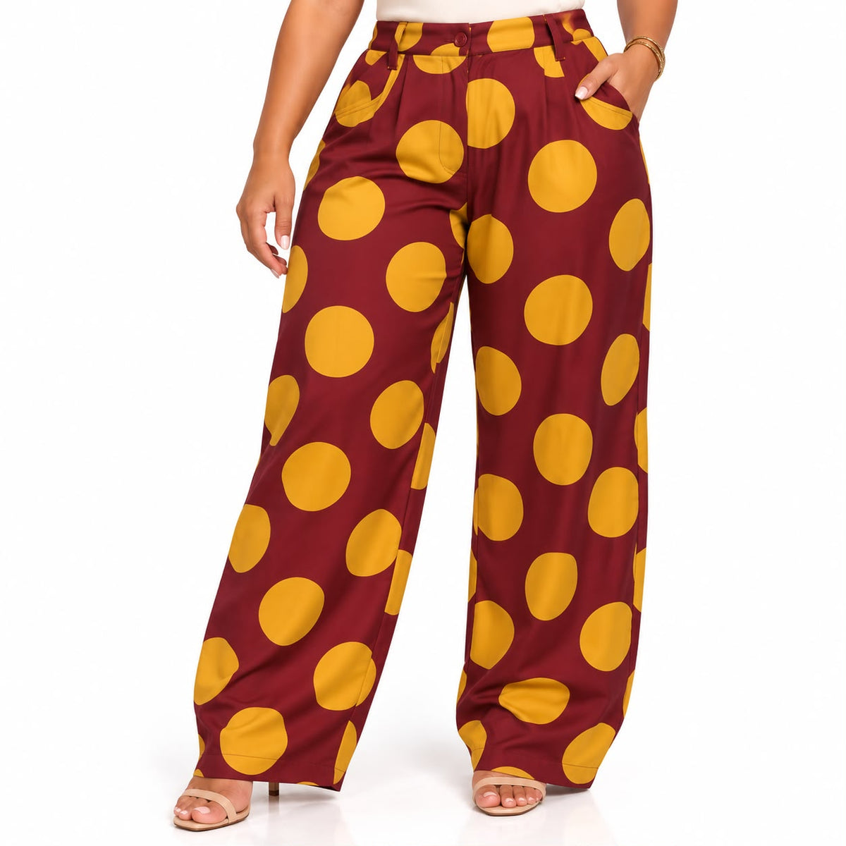Pantalón Palazzo Polka Dot -Colección Italiana