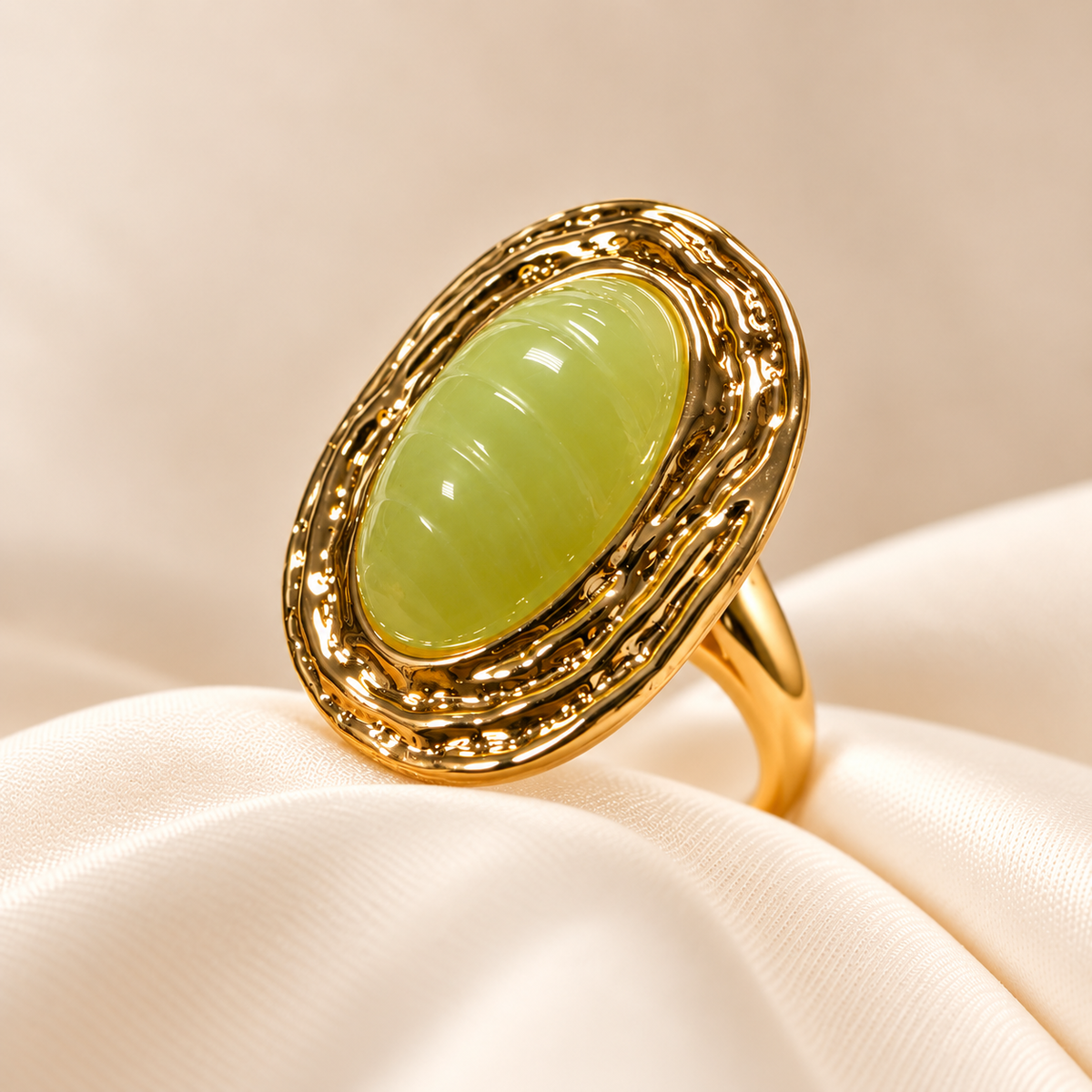 Anillo Piedra Ovalado Verde