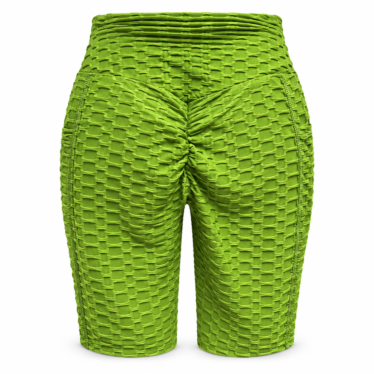 Short Biker Verde Texturizado
