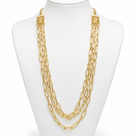 Collar Dorado en Capas