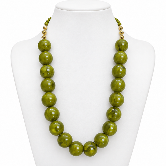Collar Verde Oliva Statement