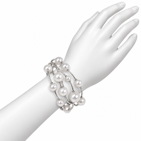 Pulsera de Esferas Metálicas Multitono