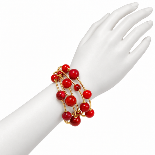Pulsera de Esferas Roja