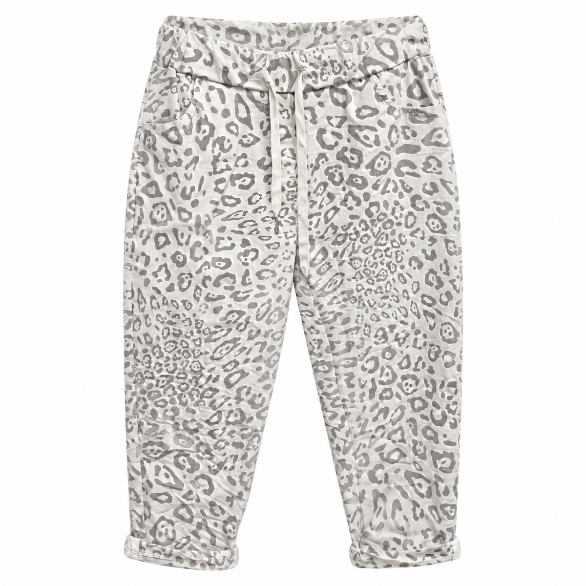 Pantalón Animal Print Gris – Colección Italiana