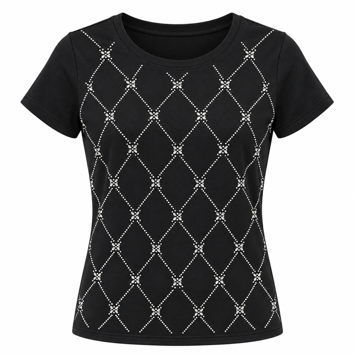 Camiseta con Diseño de Brillos B336
